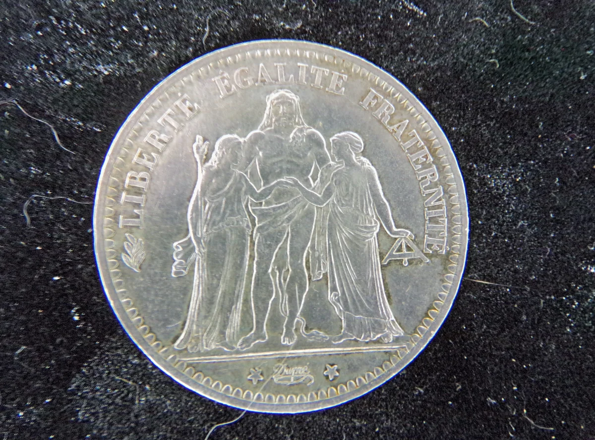 5 Francs en argent hercule 1874 TTB