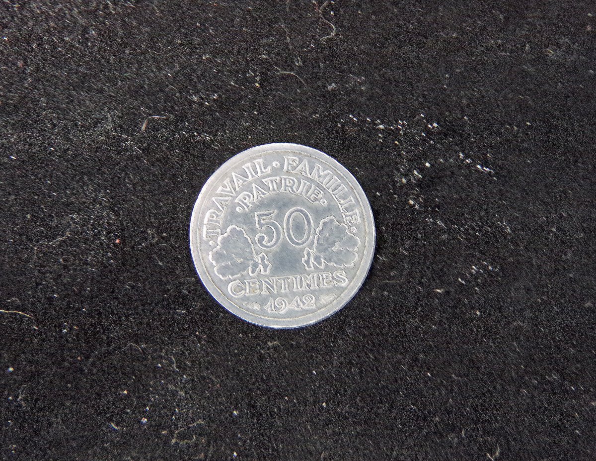 50 centimes francisque Bazor spl 1942 (verso)